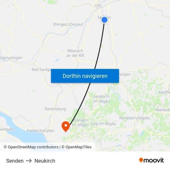 Senden to Neukirch map