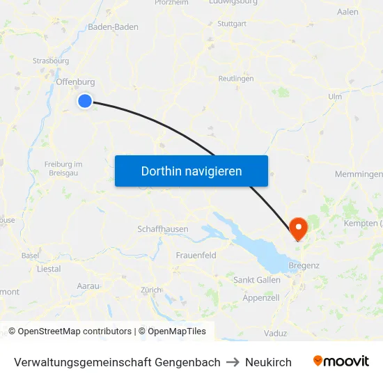 Verwaltungsgemeinschaft Gengenbach to Neukirch map