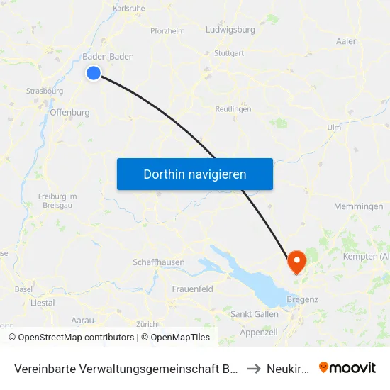 Vereinbarte Verwaltungsgemeinschaft Bühl to Neukirch map