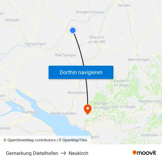 Gemarkung Dietelhofen to Neukirch map