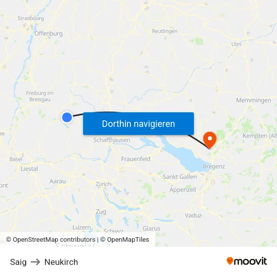 Saig to Neukirch map