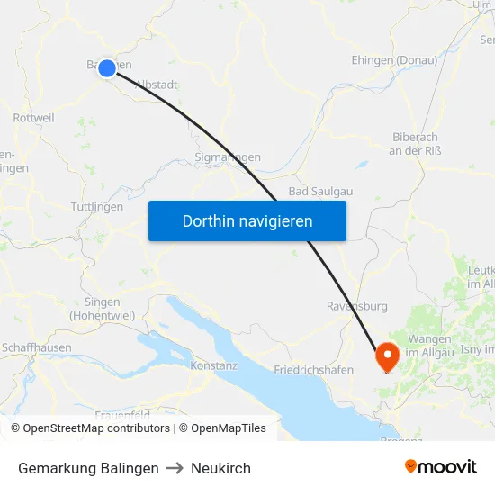 Gemarkung Balingen to Neukirch map