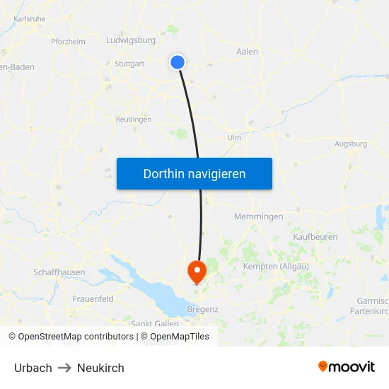 Urbach to Neukirch map