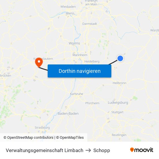 Verwaltungsgemeinschaft Limbach to Schopp map