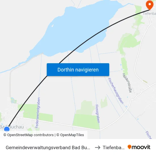Gemeindeverwaltungsverband Bad Buchau to Tiefenbach map