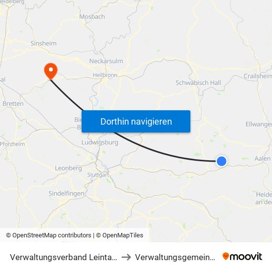 Verwaltungsverband Leintal-Frickenhofer Höhe to Verwaltungsgemeinschaft Eppingen map