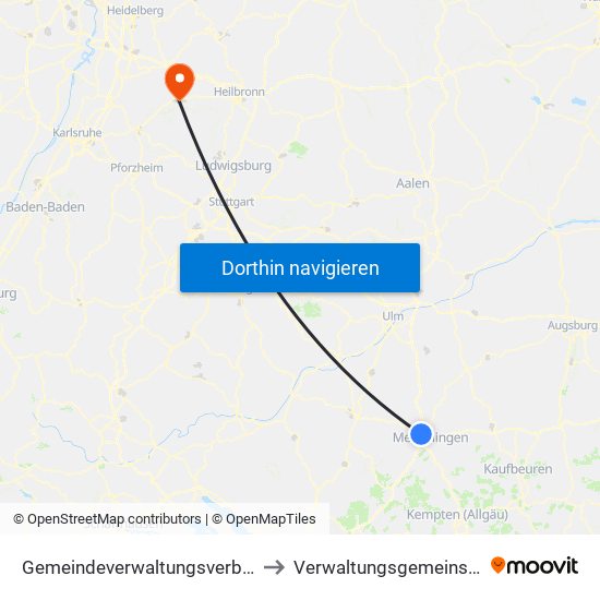 Gemeindeverwaltungsverband Rot-Tannheim to Verwaltungsgemeinschaft Eppingen map