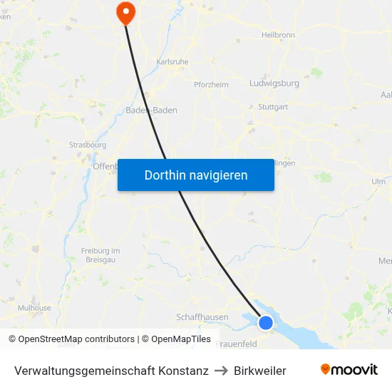 Verwaltungsgemeinschaft Konstanz to Birkweiler map