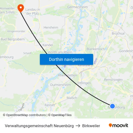 Verwaltungsgemeinschaft Neuenbürg to Birkweiler map