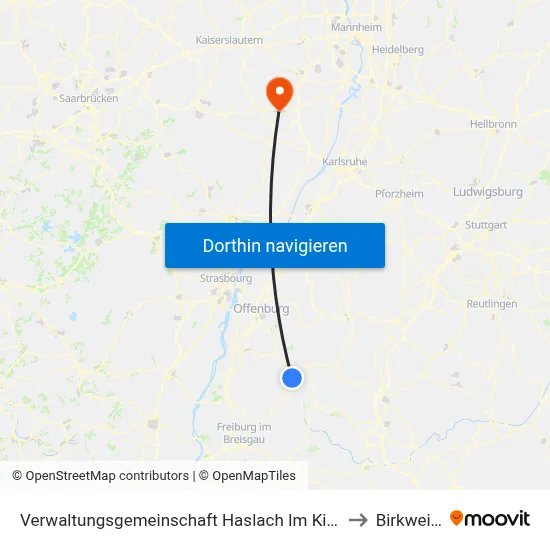 Verwaltungsgemeinschaft Haslach Im Kinzigtal to Birkweiler map