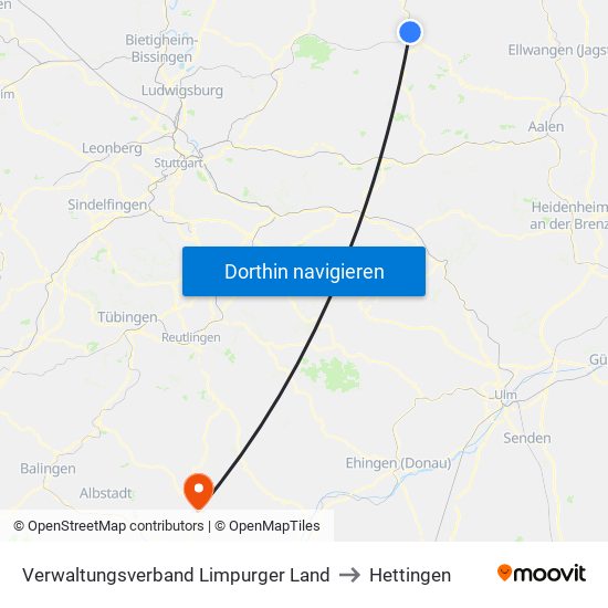 Verwaltungsverband Limpurger Land to Hettingen map