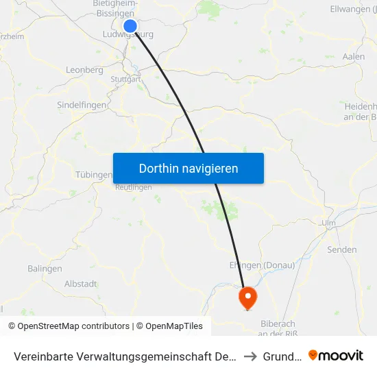 Vereinbarte Verwaltungsgemeinschaft Der Stadt Freiberg am Neckar to Grundsheim map