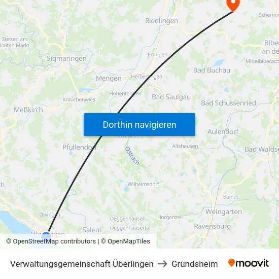 Verwaltungsgemeinschaft Überlingen to Grundsheim map