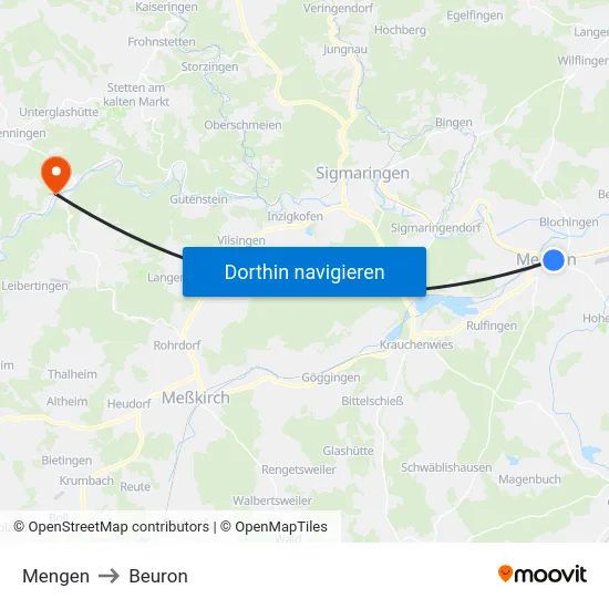 Mengen to Beuron map