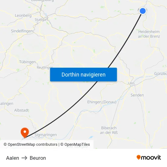 Aalen to Beuron map