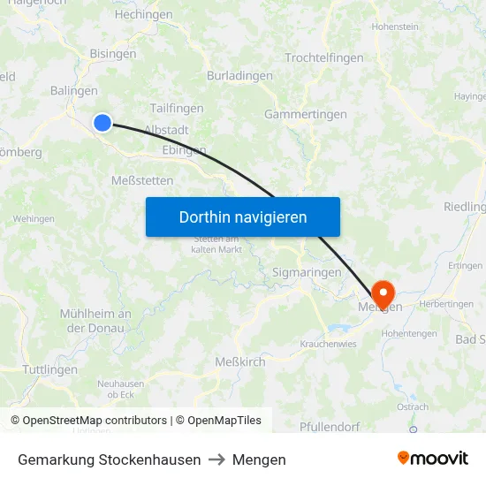 Gemarkung Stockenhausen to Mengen map