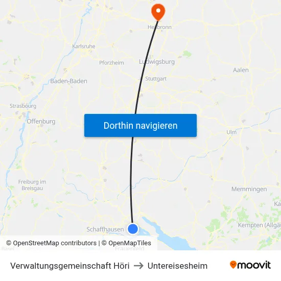 Verwaltungsgemeinschaft Höri to Untereisesheim map