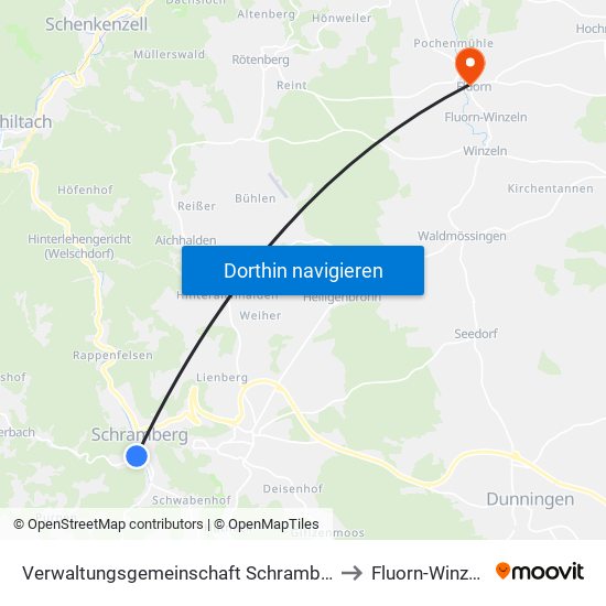 Verwaltungsgemeinschaft Schramberg to Fluorn-Winzeln map