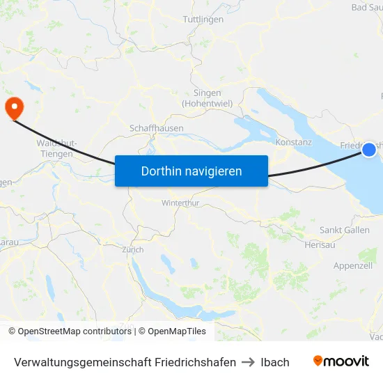 Verwaltungsgemeinschaft Friedrichshafen to Ibach map