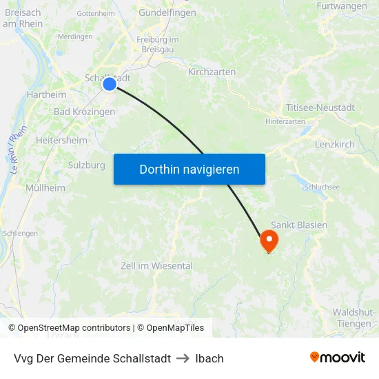 Vvg Der Gemeinde Schallstadt to Ibach map