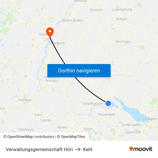 Verwaltungsgemeinschaft Höri to Kehl map