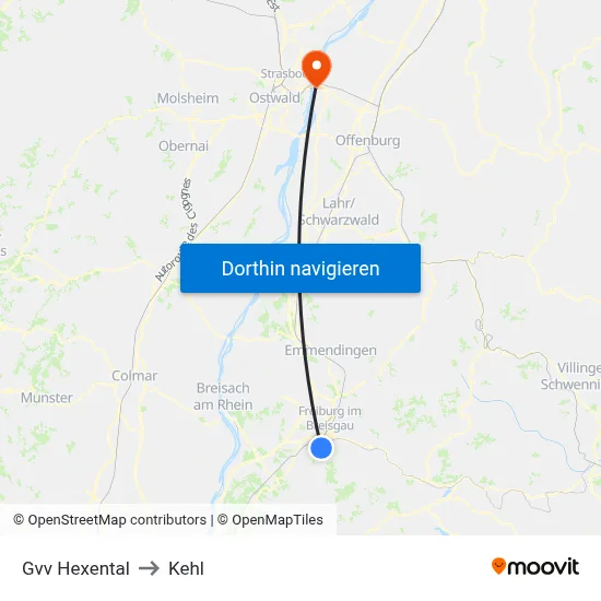 Gvv Hexental to Kehl map