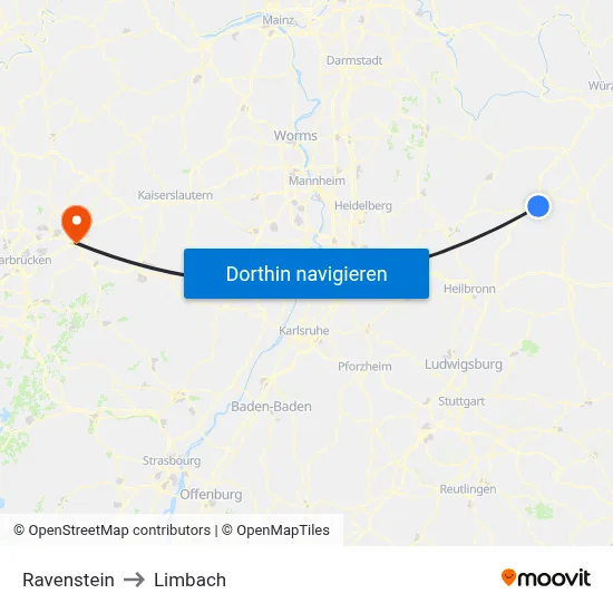 Ravenstein to Limbach map