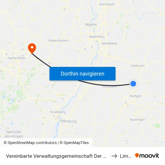 Vereinbarte Verwaltungsgemeinschaft Der Stadt Bietigheim-Bissingen to Limbach map
