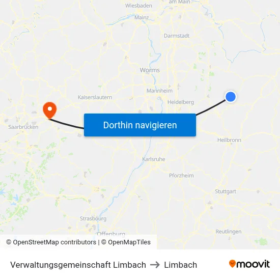 Verwaltungsgemeinschaft Limbach to Limbach map