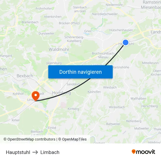 Hauptstuhl to Limbach map