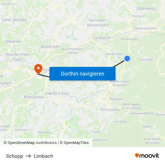 Schopp to Limbach map