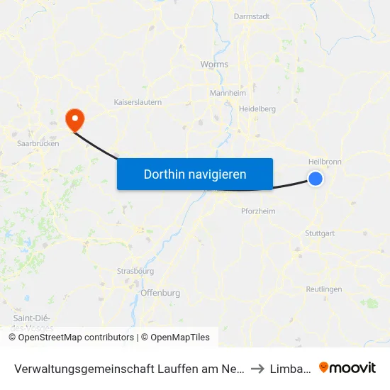 Verwaltungsgemeinschaft Lauffen am Neckar to Limbach map