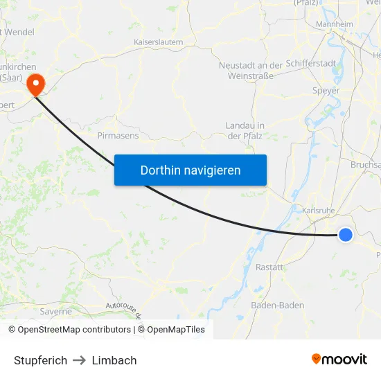 Stupferich to Limbach map