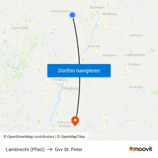 Lambrecht (Pfalz) to Gvv St. Peter map