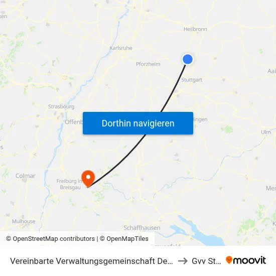 Vereinbarte Verwaltungsgemeinschaft Der Stadt Bietigheim-Bissingen to Gvv St. Peter map