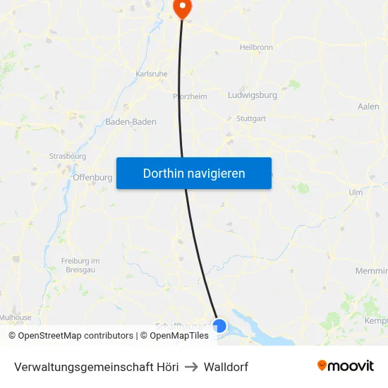 Verwaltungsgemeinschaft Höri to Walldorf map