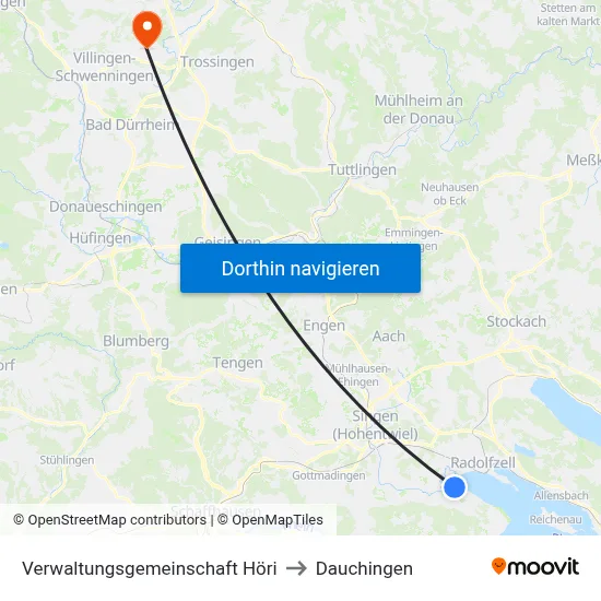 Verwaltungsgemeinschaft Höri to Dauchingen map