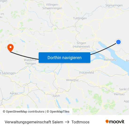 Verwaltungsgemeinschaft Salem to Todtmoos map