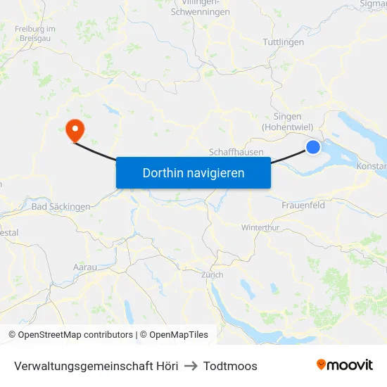 Verwaltungsgemeinschaft Höri to Todtmoos map