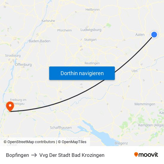 Bopfingen to Vvg Der Stadt Bad Krozingen map
