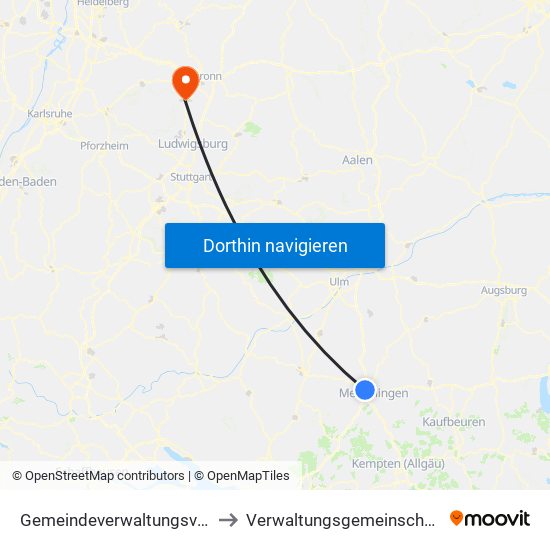 Gemeindeverwaltungsverband Rot-Tannheim to Verwaltungsgemeinschaft Lauffen am Neckar map