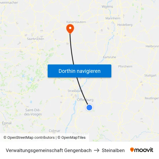 Verwaltungsgemeinschaft Gengenbach to Steinalben map