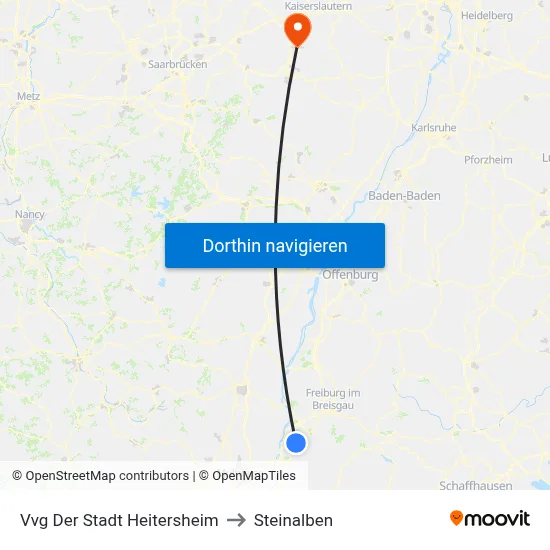 Vvg Der Stadt Heitersheim to Steinalben map