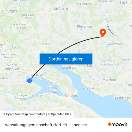 Verwaltungsgemeinschaft Höri to Illmensee map
