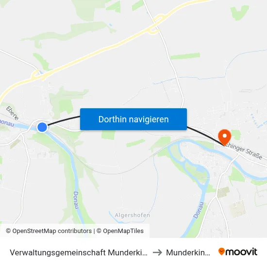 Verwaltungsgemeinschaft Munderkingen to Munderkingen map