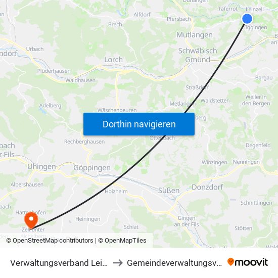 Verwaltungsverband Leintal-Frickenhofer Höhe to Gemeindeverwaltungsverband Raum Bad Boll map