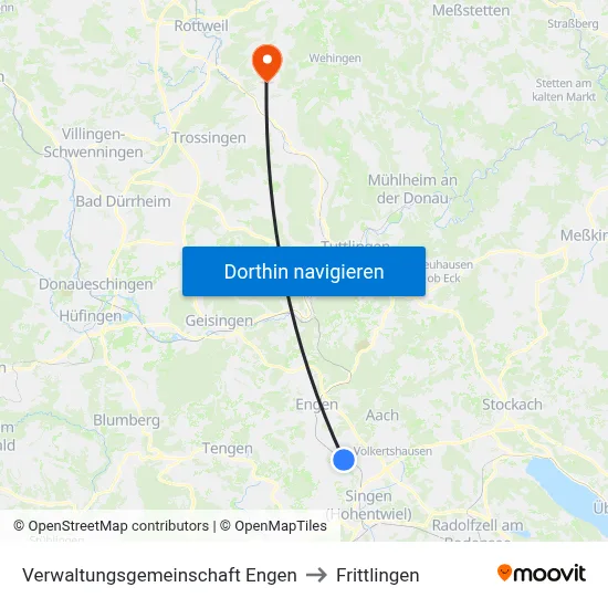 Verwaltungsgemeinschaft Engen to Frittlingen map