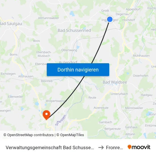 Verwaltungsgemeinschaft Bad Schussenried to Fronreute map