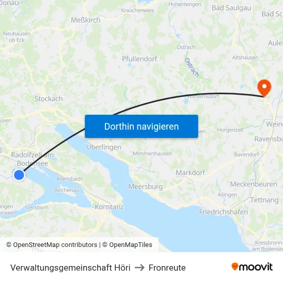 Verwaltungsgemeinschaft Höri to Fronreute map