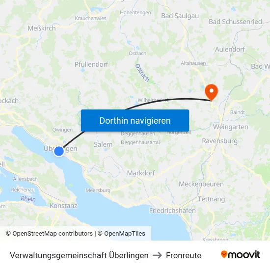 Verwaltungsgemeinschaft Überlingen to Fronreute map